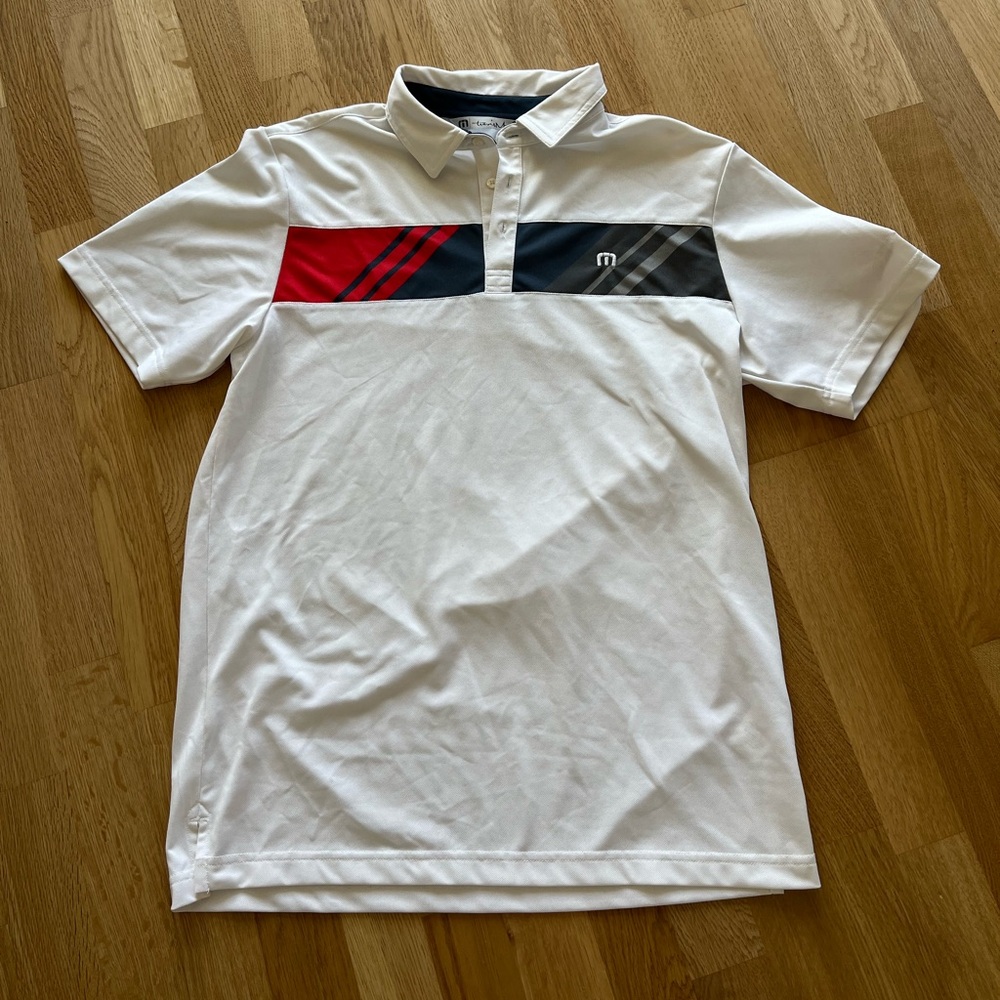 Travis Mathew White Hiddenbrooke Golf Polo - Size Medium *Great Condition*